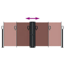 vidaXL barna behúzható oldalsó napellenző 100 x 1000 cm