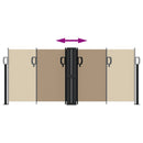 vidaXL tópszínű behúzható oldalsó napellenző 100 x 1000 cm