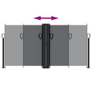 vidaXL fekete behúzható oldalsó napellenző 120 x 1000 cm