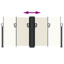 vidaXL krémszínű behúzható oldalsó napellenző 120 x 1000 cm