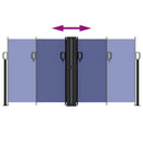 vidaXL kék behúzható oldalsó napellenző 120 x 1000 cm