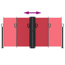 vidaXL piros behúzható oldalsó napellenző 120 x 1000 cm