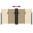 vidaXL bézs behúzható oldalsó napellenző 120 x 1000 cm