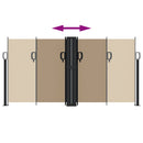 vidaXL tópszínű behúzható oldalsó napellenző 120 x 1000 cm