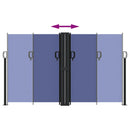 vidaXL kék behúzható oldalsó napellenző 140 x 1000 cm