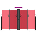 vidaXL piros behúzható oldalsó napellenző 140 x 1000 cm