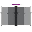 vidaXL fekete behúzható oldalsó napellenző 160 x 1000 cm