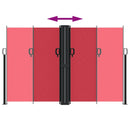 vidaXL piros behúzható oldalsó napellenző 160 x 1000 cm