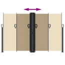 vidaXL bézs behúzható oldalsó napellenző 160x1000 cm