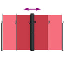 vidaXL piros behúzható oldalsó napellenző 200 x 1000 cm
