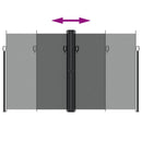 vidaXL antracitszürke behúzható oldalsó napellenző 200 x 1000 cm