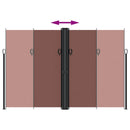 vidaXL barna behúzható oldalsó napellenző 220 x 1000 cm