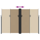 vidaXL tópszínű behúzható oldalsó napellenző 220 x 1000 cm