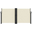 vidaXL krémszínű behúzható oldalsó napellenző 120 x 1200 cm