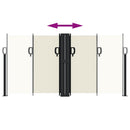 vidaXL krémszínű behúzható oldalsó napellenző 120 x 1200 cm