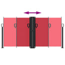vidaXL piros behúzható oldalsó napellenző 120 x 1000 cm