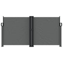 vidaXL antracitszürke behúzható oldalsó napellenző 120 x 1000 cm