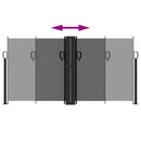 vidaXL antracitszürke behúzható oldalsó napellenző 120 x 1000 cm