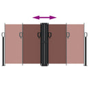 vidaXL barna behúzható oldalsó napellenző 120 x 1000 cm