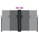 vidaXL fekete behúzható oldalsó napellenző 140 x 1200 cm