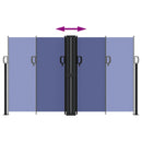 vidaXL kék behúzható oldalsó napellenző 140x1200 cm