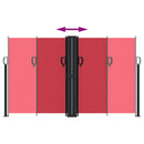vidaXL piros behúzható oldalsó napellenző 140x1200 cm