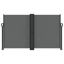 vidaXL antracitszürke behúzható oldalsó napellenző 140x1200 cm