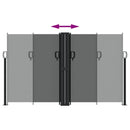 vidaXL antracitszürke behúzható oldalsó napellenző 140x1200 cm