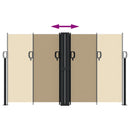 vidaXL bézs behúzható oldalsó napellenző 140x1200 cm