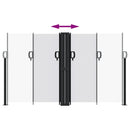 vidaXL fehér behúzható oldalsó napellenző 140x1200 cm