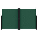 vidaXL sötétzöld behúzható oldalsó napellenző 140x1200 cm