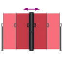 vidaXL piros behúzható oldalsó napellenző 160 x 1200 cm