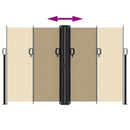 vidaXL bézs behúzható oldalsó napellenző 160 x 1200 cm