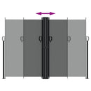 vidaXL antracitszürke behúzható oldalsó napellenző 180 x 1200 cm