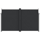 vidaXL fekete behúzható oldalsó napellenző 200 x 1200 cm