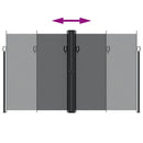 vidaXL fekete behúzható oldalsó napellenző 200 x 1200 cm