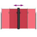 vidaXL piros behúzható oldalsó napellenző 200 x 1200 cm