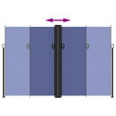 vidaXL kék behúzható oldalsó napellenző 220 x 1200 cm