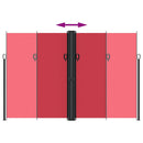 vidaXL piros behúzható oldalsó napellenző 220 x 1200 cm