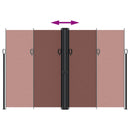 vidaXL barna behúzható oldalsó napellenző 220 x 1200 cm