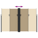 vidaXL bézs behúzható oldalsó napellenző 220 x 1200 cm