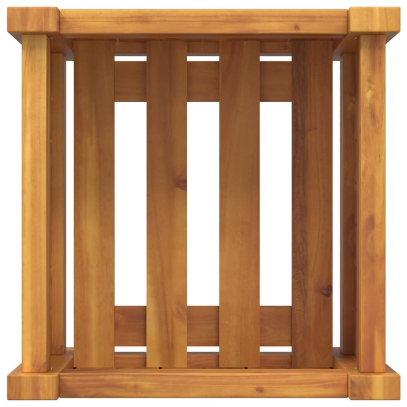 vidaXL tömör akácfa kerti virágtartó béléssel 31 x 31 x 30 cm