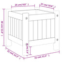 vidaXL tömör akácfa kerti virágtartó béléssel 31 x 31 x 30 cm