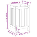 vidaXL tömör akácfa kerti virágtartó béléssel 31 x 31 x 50 cm