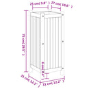 vidaXL tömör akácfa kerti virágtartó béléssel 31 x 31 x 75 cm
