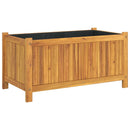 vidaXL tömör akácfa kerti virágtartó béléssel 80 x 42 x 40 cm