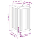vidaXL tömör akácfa kerti virágtartó béléssel 42 x 42 x 75 cm