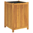 vidaXL tömör akácfa kerti virágtartó béléssel 50 x 50 x 75 cm