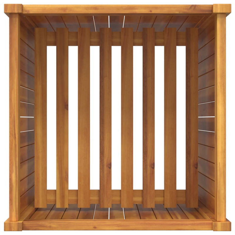 vidaXL tömör akácfa kerti virágtartó béléssel 50 x 50 x 75 cm