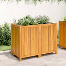 vidaXL tömör akácfa kerti virágtartó béléssel 100 x 50 x 75 cm